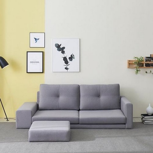 지베스 코지 분리형 아쿠아텍스 패브릭 좌식소파 3인용