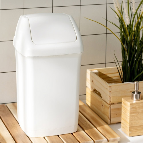 창신리빙  블랑 사각 푸쉬 휴지통 12L