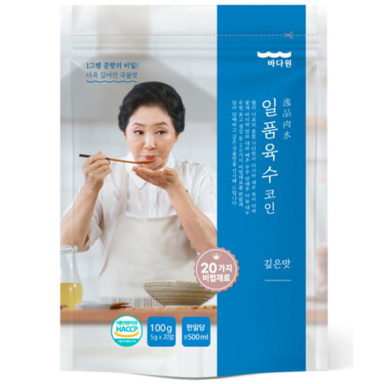 바다원 고두심의 일품 육수 코인 깊은맛 100g(5gx20입)
