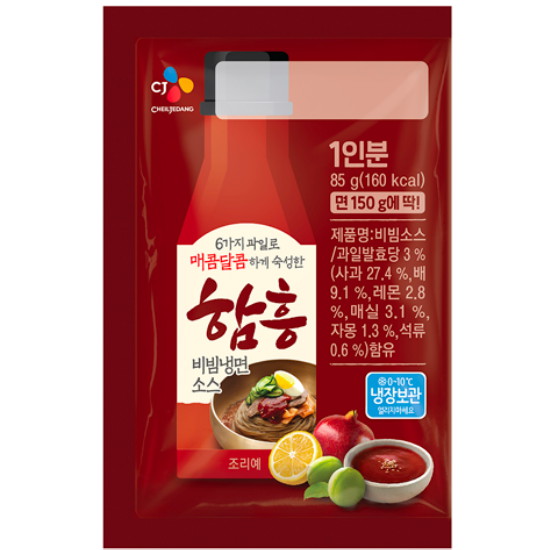 CJ제일제당 함흥 비빔냉면 소스 85g