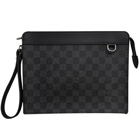 루이비통 스탠딩 파우치 다미에 그라파이트 남성 클러치백_N64612