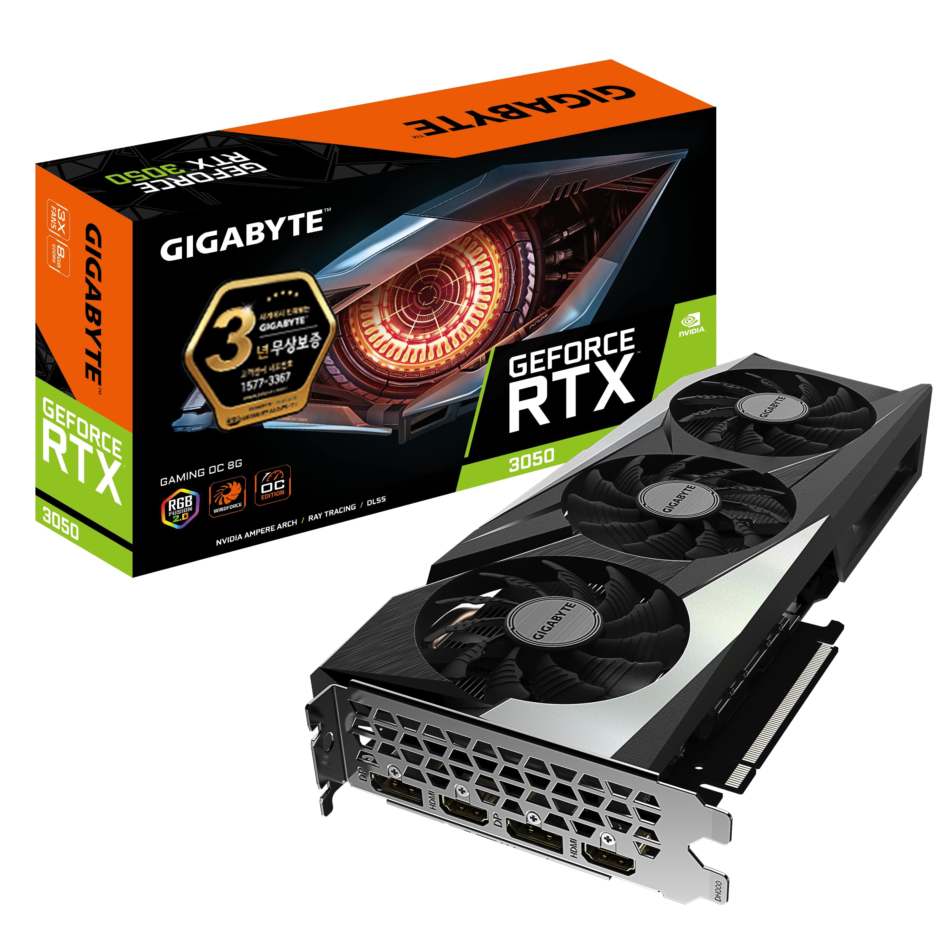 GIGABYTE  지포스 RTX 3050 GAMING OC D6 8GB 제이씨현