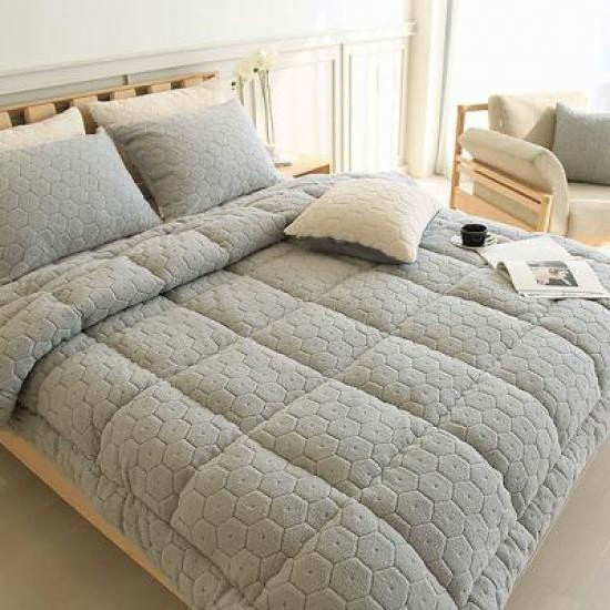 더프리그 허니소프트 극세사 양면 차렵이불패드세트