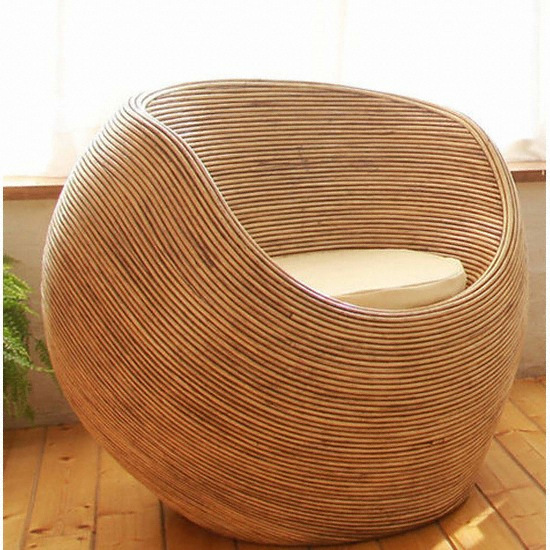 사라방드 몰디브 동글이 내추럴 라탄소파 1인용