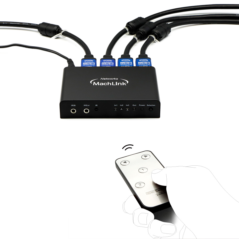 마하링크  ML-HSW346 3:1 HDMI 선택기