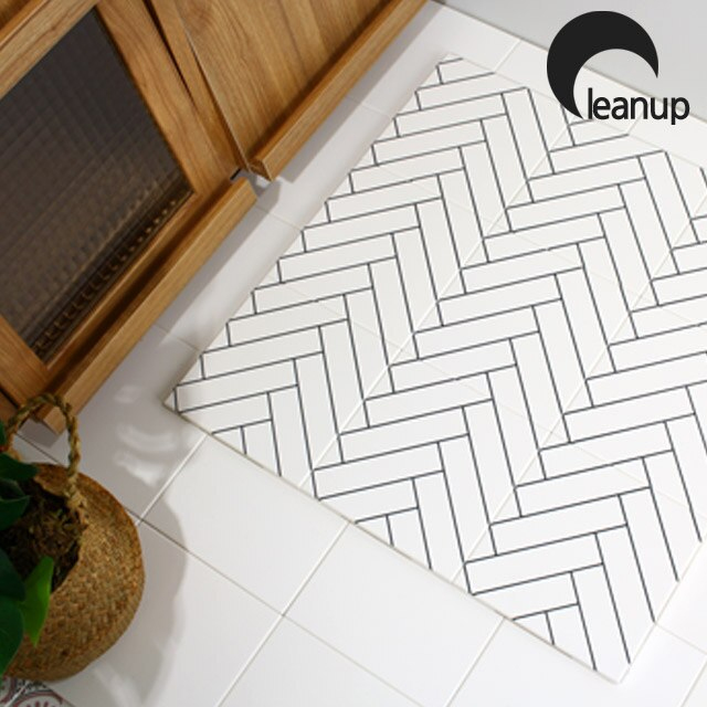 CMS 클린업 몬테라 조립식 데크타일 블랙줄눈 헤링본