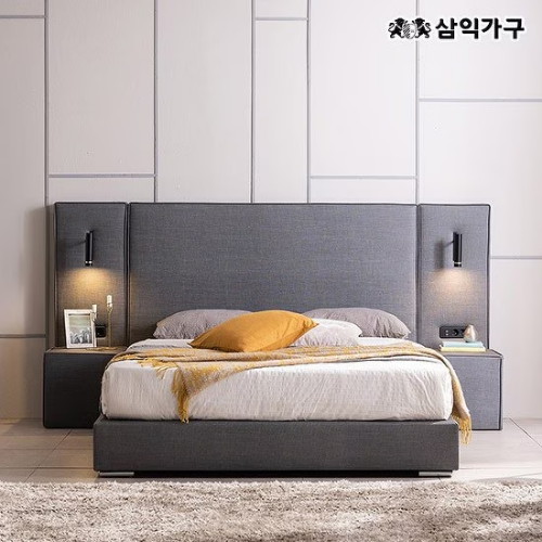 삼익가구 캐시디 높은헤드 저상형 호텔 가죽 침대 K
