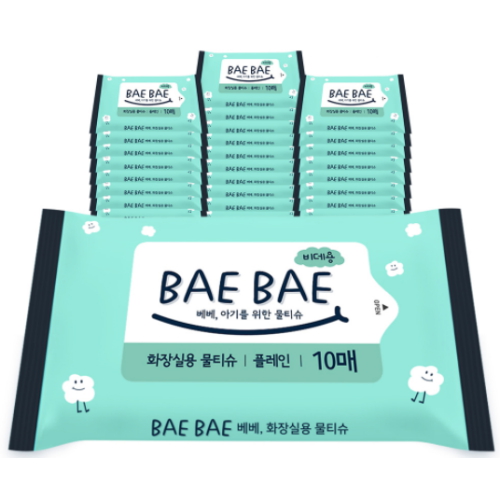베베 화장실용 물티슈 리필형 10매