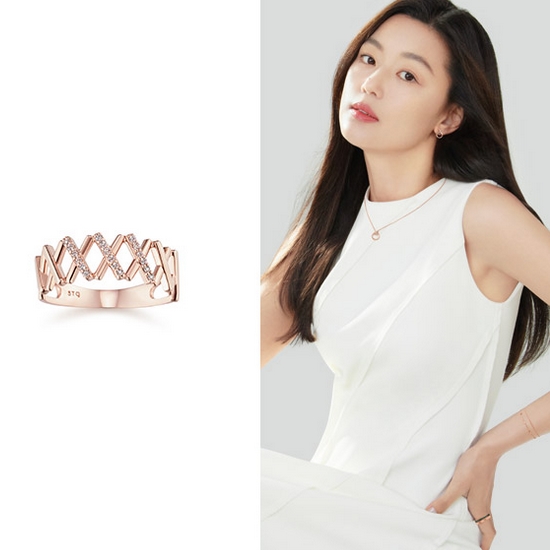 스톤헨지  여성 XOXO 14K 다이아몬드 반지_F0359D