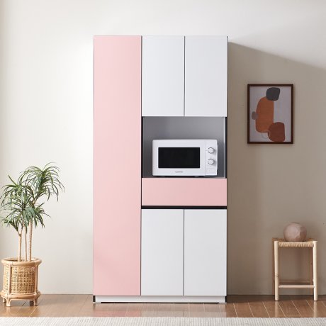 가구의가치 린다 주방 전자 렌지대 수납장 900