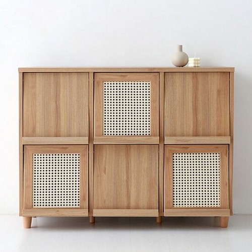 샵플링 마켓비 BENTAN 미니수납장 6문 NFM4262HRT 가로형 캄포