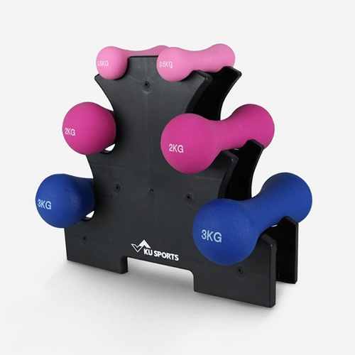 쿠스포츠  미용 아령 덤벨 3단 거치대