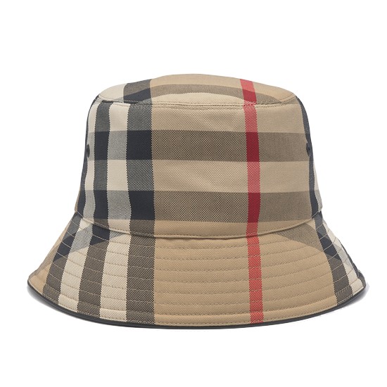 버버리 체크 패턴 버킷햇_8050065