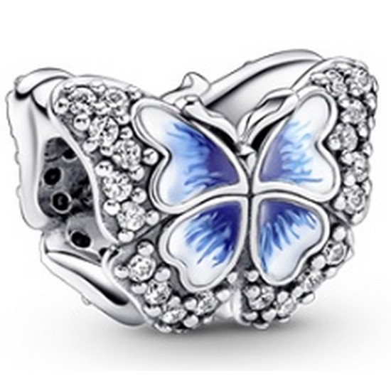 판도라 참 790761C01 파우치 포함 BLUE BUTTERFLY SPARKLING CHARM