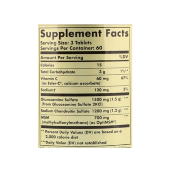 솔가 글루코사민 콘드로이친 MSM 180캡슐