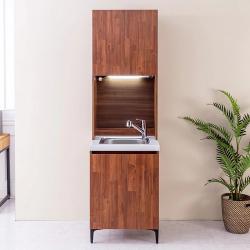 파란들  모듈형 앵커 600 이동식 싱크대+상부장 세트