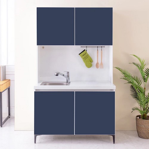 파란들  모듈형 앵커 1200 이동식 싱크대+상부장 세트