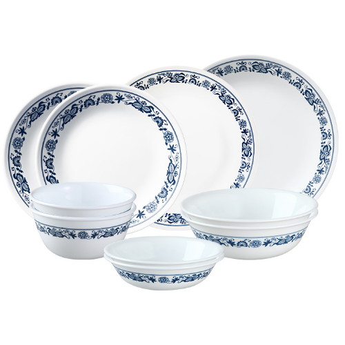 코렐 올드타운블루 원형 2인 홈세트 10P