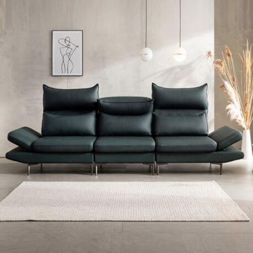 쉐우드가구 다원 스윙헤드 기능성 아띠잔 내추럴 천연통가죽 소파 4인용