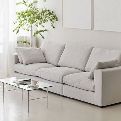 휴도 시월의 동백 아쿠아 패브릭 소파 4인용