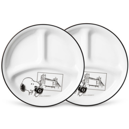 코렐 스누피앤찰리에디션 삼절접시 소