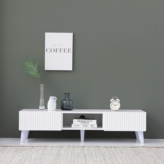 리빙디자인연구소 커프 샤름 템바보드 거실장 1200