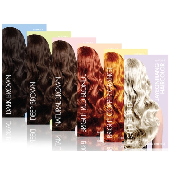 자연이랑 자연이 자연이 헤어칼라 7T 카키빛 황갈색 3개