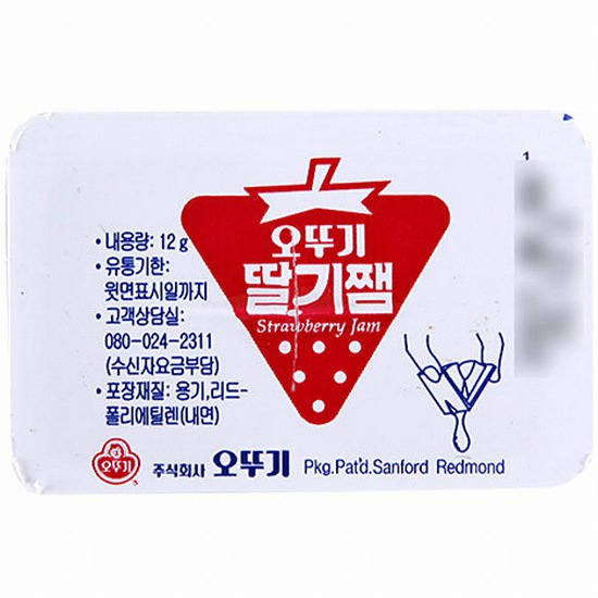 오뚜기 일회용 딸기쨈 디스펜팩 12g