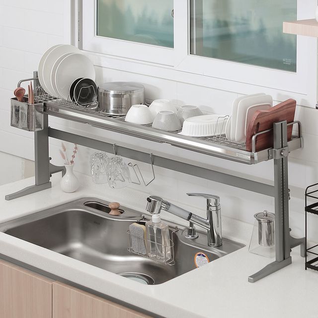 퀸넥스 S-SMART 기둥식 스탠스 식기건조대 900