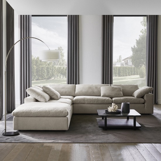 까사미아 캄포클래식 패브릭 소파 4인용