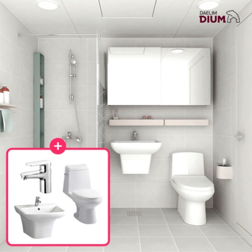 대림바스  플랜 코튼리브 슬라이딩장 거실욕실+안방부분리모델링