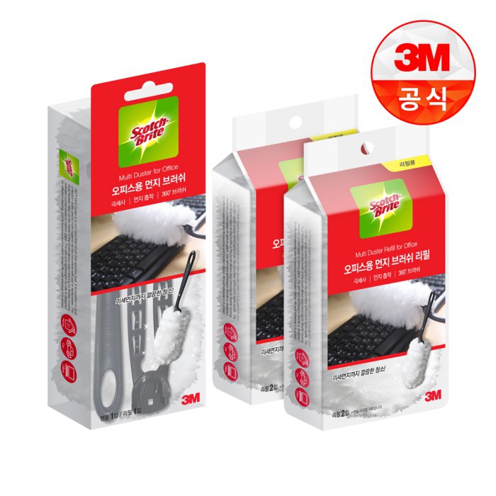 3M 스카치브라이트 오피스용 먼지 브러쉬 + 리필