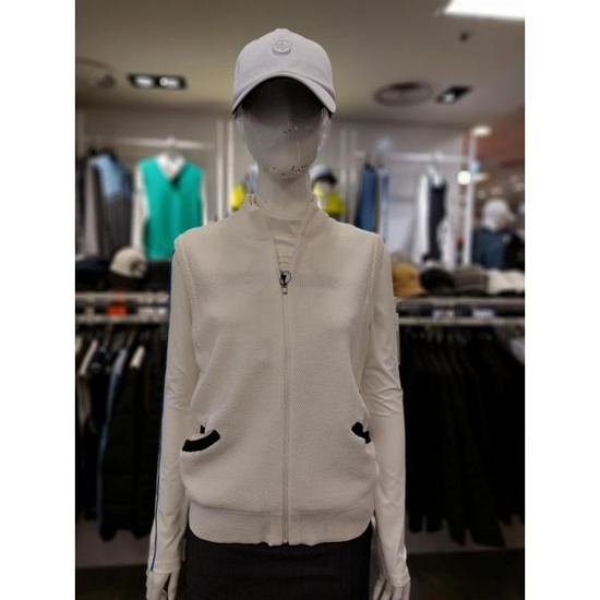 엘르골프 조지감 사선 컬러 배색 베스트 6I23103