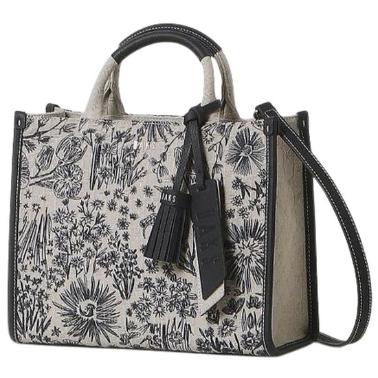 닥스 여성 네이비 플라워자수 자카드 스몰 토트백_DCBA2E654N2