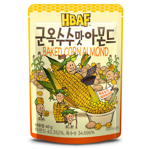 HBAF 군옥수수맛 아몬드 40g
