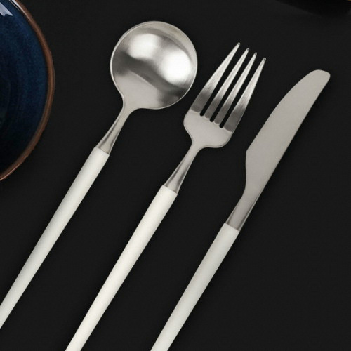 골든벨 솔리드 실버 3종 디너 커트러리세트