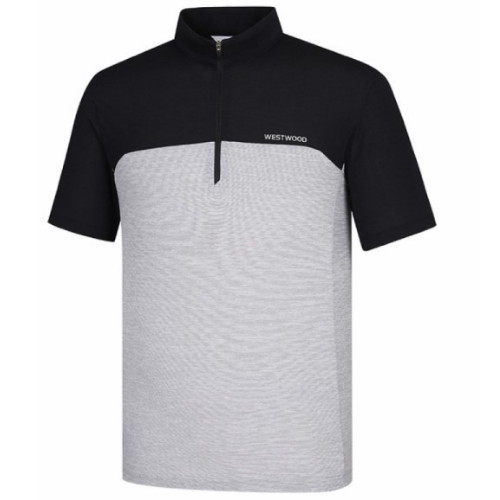 웨스트우드 상하 배색 반팔 집업 티셔츠 WL2MTTS361