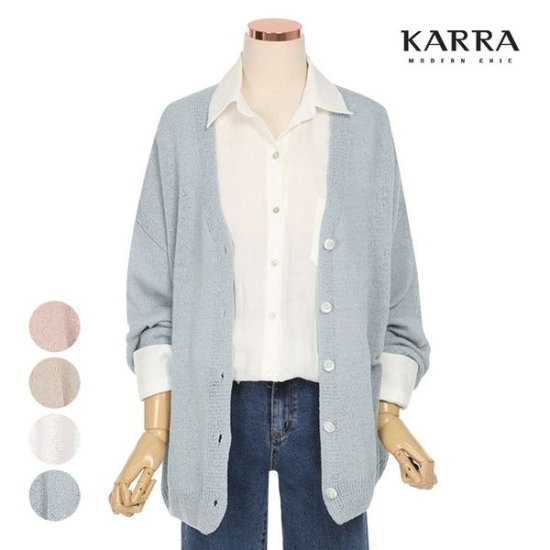 카라 KARRA 러프베이직루즈핏니트가디건_KB2SCD042Q