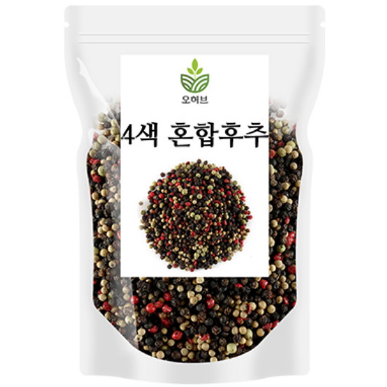 오허브 4색혼합 통후추 200g 유기농 흑후추 백후추 적후추 녹후추 - 에누리 가격비교