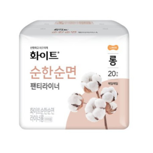 화이트 순한순면 팬티라이너 롱 20개