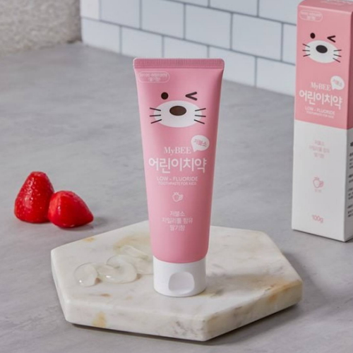 한국콜마  마이비 저불소 어린이치약 딸기향 100g