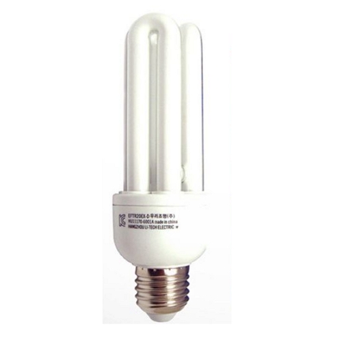 우리조명 장수램프 EL 형광등 전구색 20W