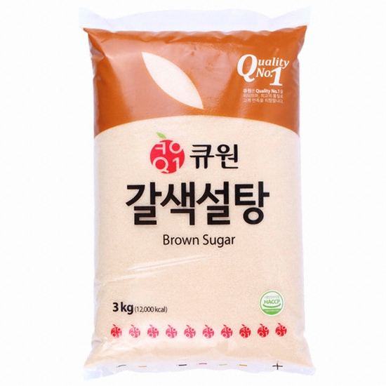  큐원 갈색설탕 3kg [2개]