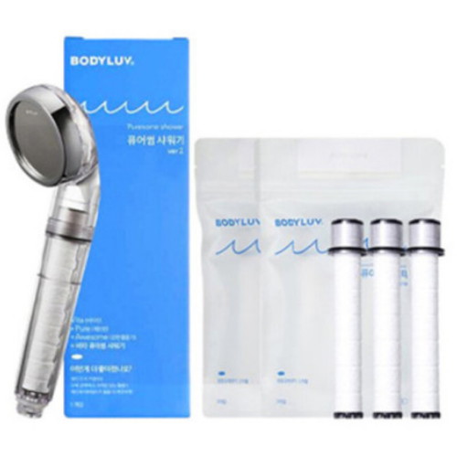 바디럽  퓨어썸 필터 샤워기 + 퓨어필터 x 2개