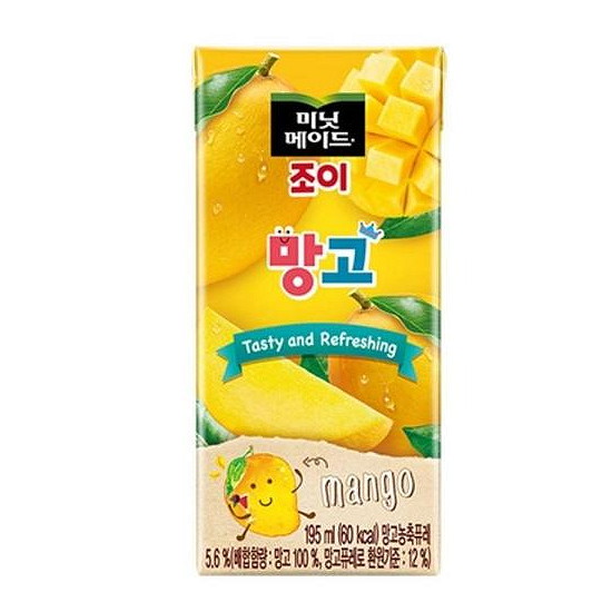 코카콜라음료 미닛메이드 조이 망고 195ml