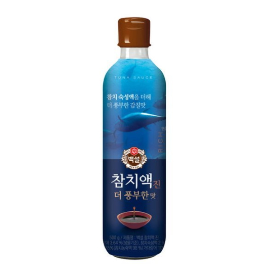 백설 참치액 진 더 풍부한 맛 500g