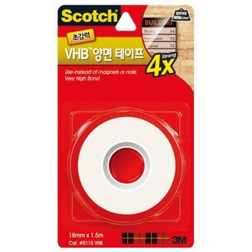 3M 스카치 VHB 양면테이프 18mm x 1.5m [1개]