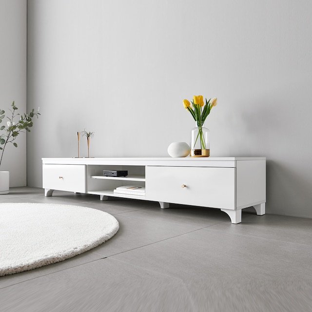 가구아이닷컴 플라망 블랑코 거실장 1800