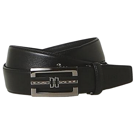 닥스 남성 블랙 원 체크라인 버클 자동벨트_DBBE2F351BK
