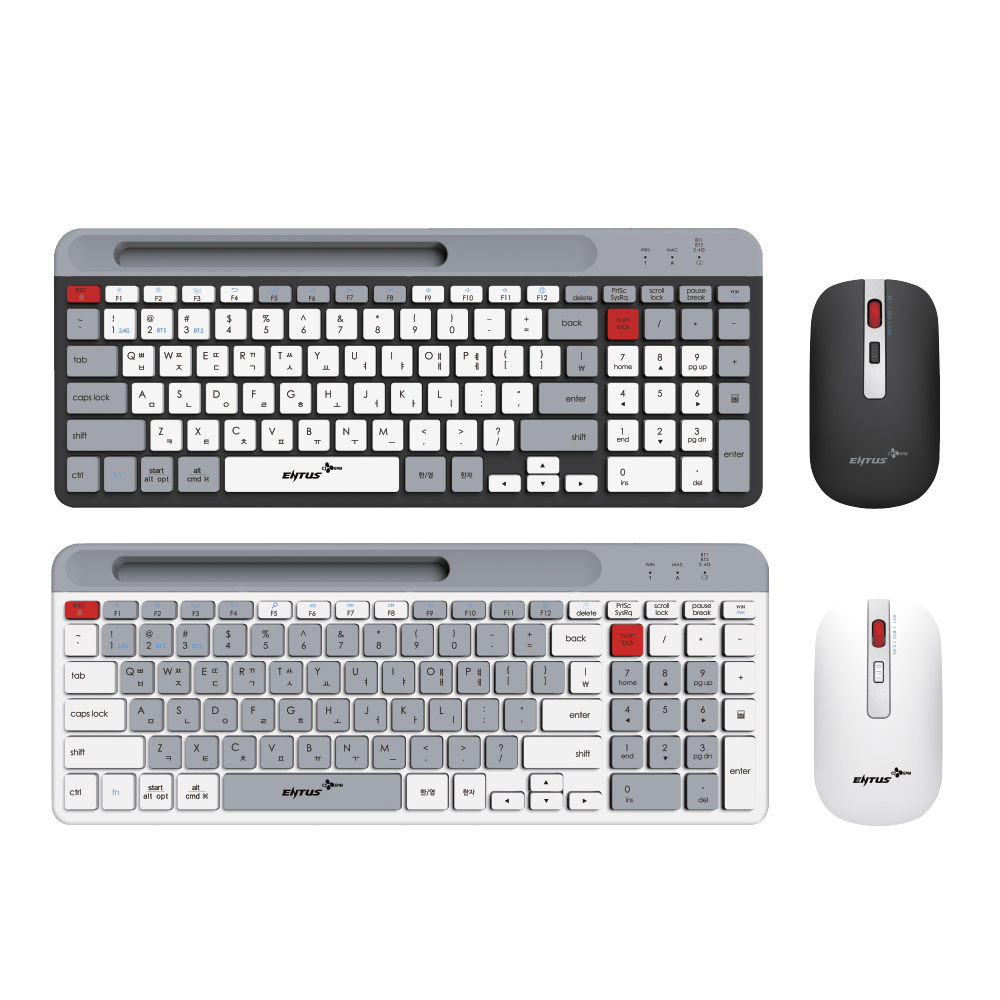 CJ ENM N ENTUS BW100 무선 키보드 마우스 세트